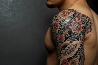 making a super artistic tattoo designs in japanese style