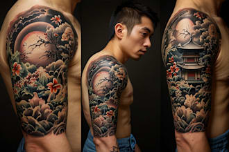 making a personalized japanese style tattoo design