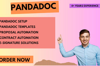 setup jotform, pandadoc, qwilr, better proposal, docusign , quickbase contracts