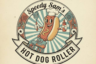 design cartoon vintage logo