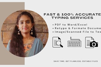 fast and accurate typing from PDF or image