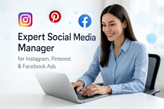 social media manager for instagram, pinterest maketing and facebook ads
