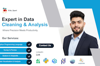 analyze, clean, and visualize your data using python, pandas, numpy, seaborn