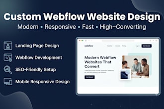 build or redesign custom webflow website with cms