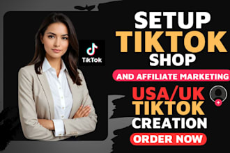 setup tik tok shop, tik tok affiliate and tiktok shop marketing