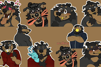 furry telegram stickers, nsfw discord stickers fursona crypto sticker pack
