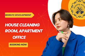 design cleaning services website on wordpress, house cleaning