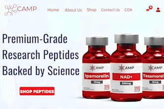 build supplement, nootropic, peptide and nutraceutical shopify wordpress website