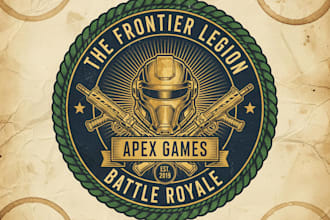 design a vintage apex legends logo for your gaming channel