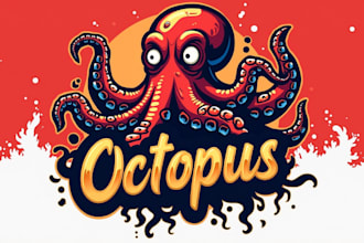 design creative octopus kraken mascot logo  in very short time