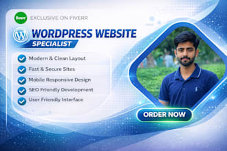 design wordpress homepage and service pages with custom sections