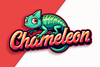 make an amazing chameleon mascot logo within 1 day
