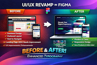 improve and redesign your website or app UI UX in figma