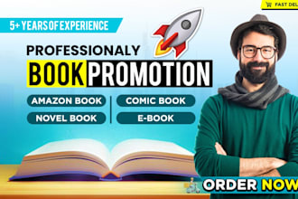 do amazon book promotion, novel book, romantic and comic book marketing