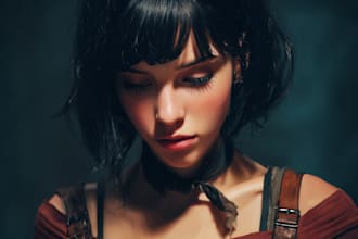 paint a realistic portrait in oil or acrylic
