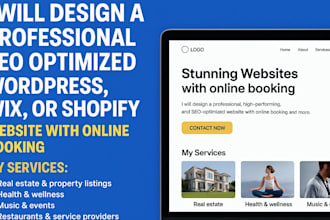 design wordpress website wix bubble io godaddy duda showit squarespace hostinger