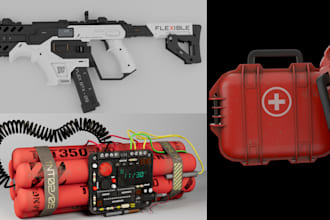 create realistic 3d game assets for unreal and unity