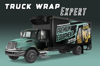 design box trailer wrap, long trailer, camper trailer or any vehicles wrap