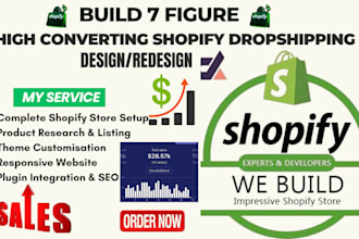 build shopify dropshipping store design redesign with blanka autods salehoo SEO