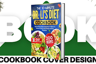 design a beautiful cookbook cover for kindle and KDP