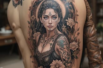 custom a watercolor tattoo design