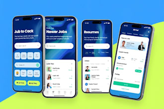 create job location finder app, job listing app, real estate app,