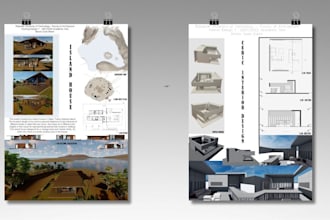 design architectural presentation board or poster