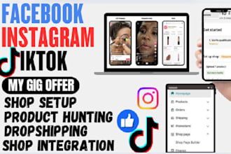 setup tik tok shop, instagram shop, facebook shop, tik tok shop dropshipping,
