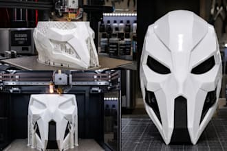 sculpt custom 3d mask print and paint cosplay anime mask 3d helmet 3d printing