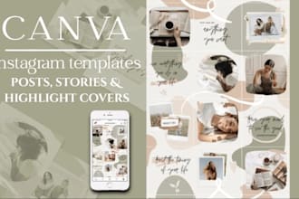 design aesthetic instagram feed story and highlight covers