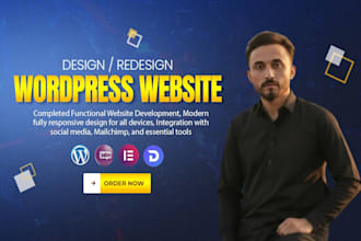 design redesign wordpress website, responsive web design
