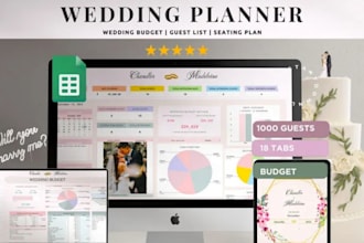 create wedding planner spreadsheet wedding google sheet tracker budget planner