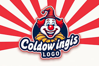 make an amazing clown head mascot logo in very short time