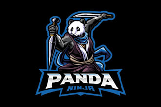 create graceful and fantastic panda logo design