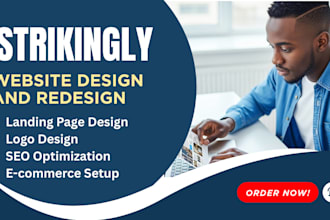 design and redesign strikingly website within 24hrs