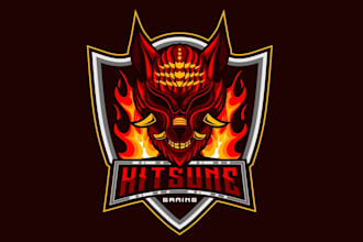 create attractive and imagination kitsune logo design
