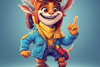 create a custom cartoon mascot for your business or channel
