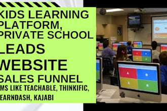 generate kids learning platform elearning leads build private school website