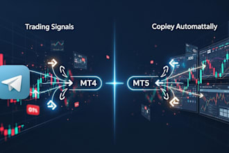 make signal copier bot for mt4 or mt5, telegram copier bot, trade copier robot