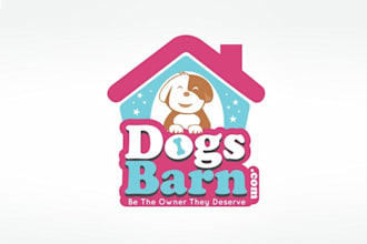 design awesome a happy friendly dog blog logo
