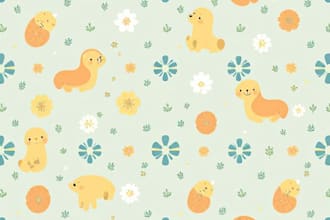 do seamless pattern design for babies textile