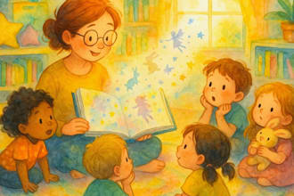 design whimsical watercolor illustration for whimsical storybooks and amazon KDP