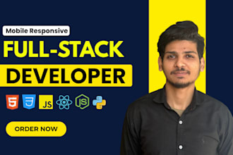 build frontend and backend websites as a fullstack website developer