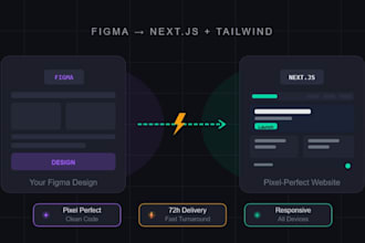 convert figma design to next js with tailwind CSS