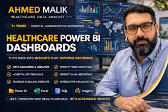 build healthcare power bi dashboards and analyze hospital data