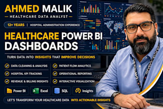 build healthcare power bi dashboards and analyze hospital data