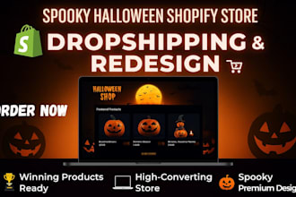 build spooky halloween shopify dropshipping store redesign halloween website