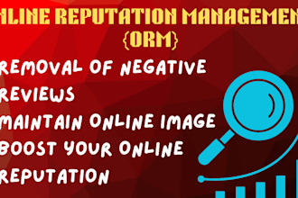 do online reputation management orm remove negative link