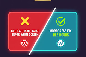 urgently fix wordpress critical error, fatal error, or white screen