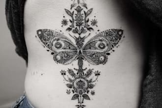 high end dotwork tattoo design for you